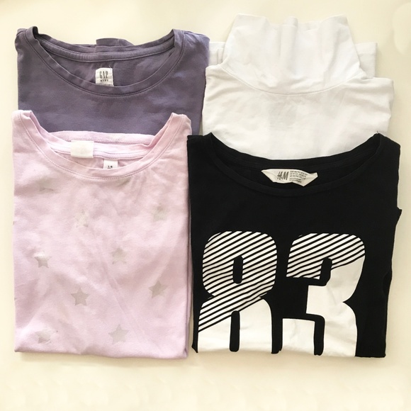 Bundle Girl's 100% Cotton Tee Tops Size 10 - 12 - Picture 1 of 11